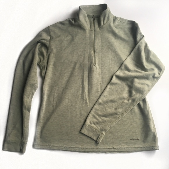 Patagonia Tops - Patagonia Capilene Half Zip Green Sweater Size XS